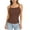 Brown, variant on YODETEY Women’s Round Neck Tank Tops,Women’s Lace Trim Built-in Bra Camisole Tank Top,Gray,Size XL