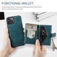 thumbnail image 2 of Back Wallet Case for iPhone 14 with Detachable Card Slots Holder Magnetic Closure Cover, Premium PU Leather Slim Kickstand Soft Silicone Shockproof Lens Protective Case for iPhone 14,Blue, 2 of 8