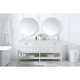thumbnail image 6 of Elegant Decor Theo 72" Steel and Solid Wood Double Bathroom Vanity in White, 6 of 8