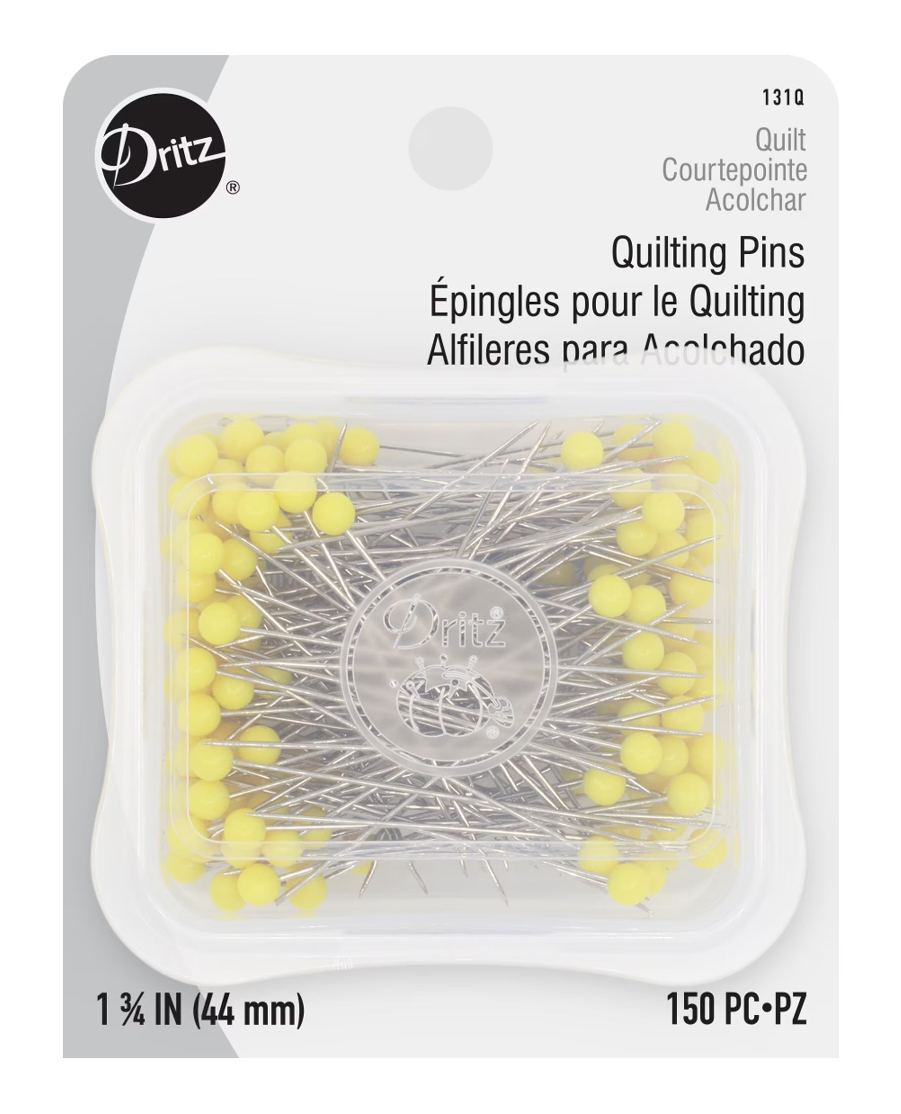 Spille Dritz Satin Pins 1-1/16" (2,7 Cm) - Acciaio Nichelato, 500 Pezzi, Per Tessuti Raso E Peso Medio