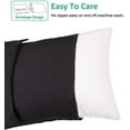 thumbnail image 3 of King Pillowcases Set of 2, 100% Brushed Microfiber, Soft and Cozy, Wrinkle, Fade, Stain Resistant with Envelope Closure, 20 x 40 Inches, Black, 3 of 7
