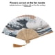 thumbnail image 4 of Elegant Janpanese Style Painted Waves Retro Bamboo Folding Fan Home Office Decoration(#1), 4 of 4