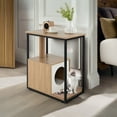 thumbnail image 2 of Demi Bonn 26" Cat House with Scratching Post, Pet Cat Condo Cave Bed for Cat Kittens, Beige, 2 of 8