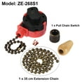 thumbnail image 2 of Uxcell Pull Chain Switch 3 Speed ZE-268S1 w Chain for Ceiling Fan Lamp Red Bronze, 2 of 5