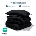 thumbnail image 4 of Bare Home Down Alternative Comforter Set - 2-Pieces - All Seasons - Twin/Twin-XL, Heather Black, 4 of 5