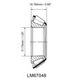 thumbnail image 4 of LM67048 Roulement à Rouleau Effilé Cône Unique 1,25 Pouces Alésage, 0,66 Pouces Largeur 2 Pcs, 4 of 4