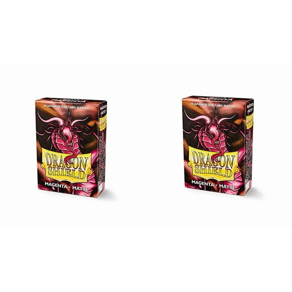 2 Packs Dragon Shield Matte Mini Japanese Magenta 60 ct Card Sleeves Value Bundle!