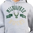 thumbnail image 3 of Women's G-III 4Her by Carl Banks  Heather Gray Milwaukee Bucks City Pullover Hoodie, 3 of 3