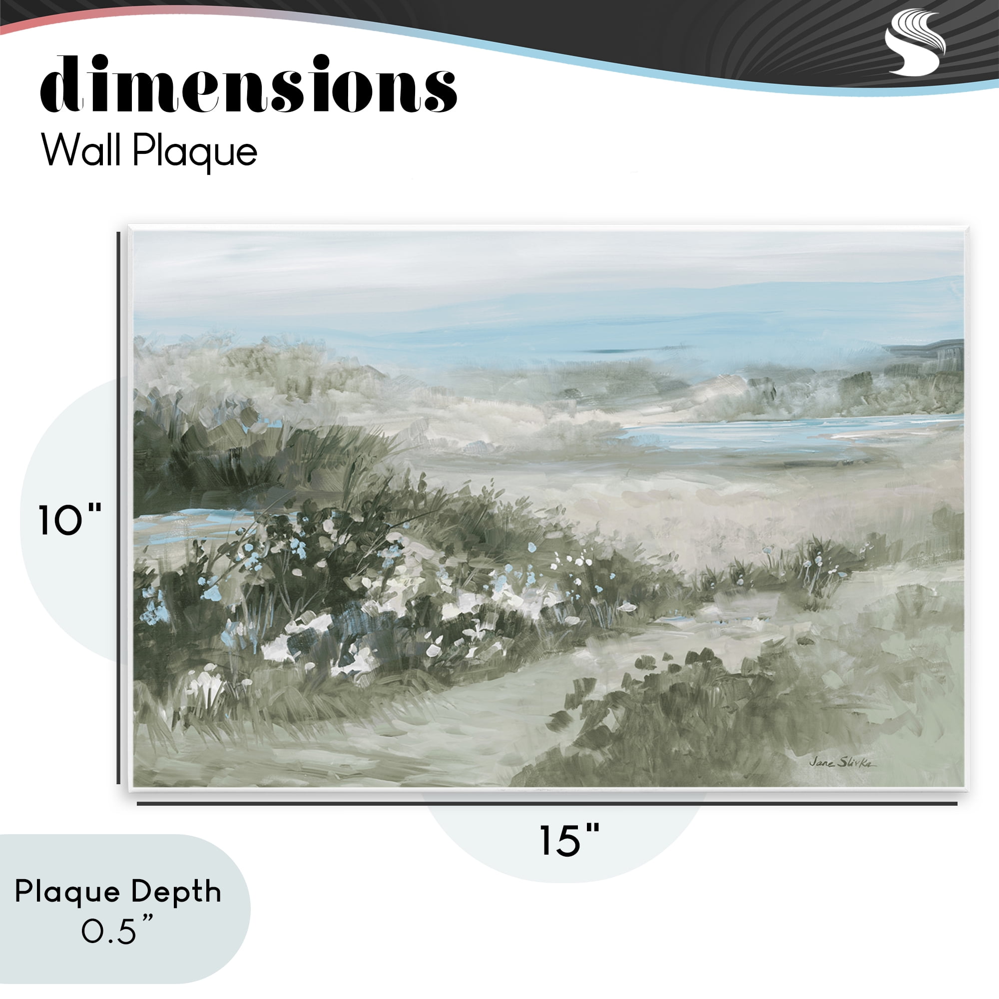 Stupell Industries Neutral Quiet Composition Landscape Wall Plaque Art, design by Jane Slivka