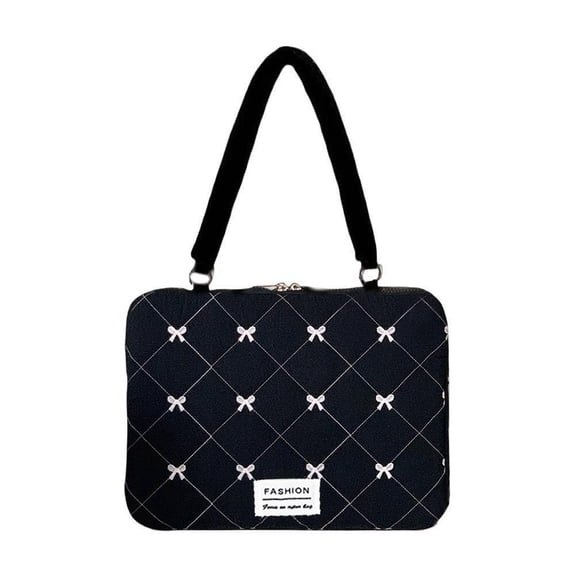 15-Inch Laptop Sleeve Bag for Women, Cute Padded Tablet Case with Adjustable Shoulder Strap, Water-Resistant Polyester Computer Protector for Apple MacBook, iPad
