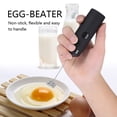 thumbnail image 2 of Handheld aerator, electric whisk, stainless steel blender, milk, coffee, tea, shake stir stick, kitchen cooking tools[black], 2 of 9