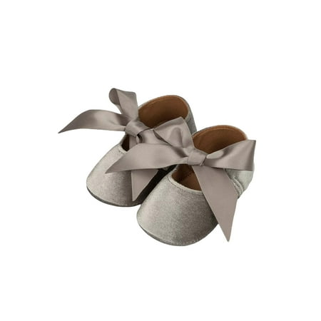 

Gwiyeopda Prewalker Shoes for Infant Baby Girl Bow-Knot Soft Sole Crib Flat Shoe