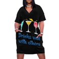 thumbnail image 1 of Vestido holgado con bolsillos y sombrilla de cócteles para mujer, vestido de verano 2025, vestido para mujer 2025, 1 of 6