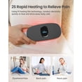 thumbnail image 5 of iDOO Cordless Heating Pad for Period Cramps, 3 Heat Setting, 3 Massage Modes,Birthday Christmas Gifts for Girlfriend Mom Wife Women, FSA HSA Eligible, Grey, 5 of 8