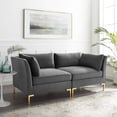 thumbnail image 4 of Modway Ardent Performance Velvet Loveseat in Gray, 4 of 8
