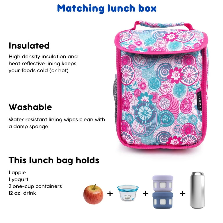 J World Girls Duet 16 Kids Backpack & Detachable Lunchbox Set, Blue  Raspberry - Walmart.com
