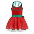 thumbnail image 7 of Yruioon Kids Girl Sleeveless Christmas Dance Dress Sequined Elf Cosplay Xmas Holiday Outfits Red 10, 7 of 7
