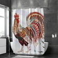 thumbnail image 2 of Coolnut Bath Shower Curtain Liners Rooster On Grunge Back 60x72in Polyester Waterproof with 12 Curtain Hooks Bathroom Accessories Decoration, 2 of 6