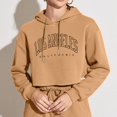 thumbnail image 4 of Los Angeles Hoodies for Women 2025 Fall Winter Long Sleeve Cropped Hoodie Streetwear Hooded Sweatshirt Pullover Tops, 4 of 5