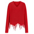 thumbnail image 3 of Women V Neck Knitted Sweater Casual Loose Long Sleeve Pullover Jumper Tops, 3 of 7