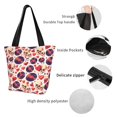 thumbnail image 4 of Salouo rock Skull record heart for Shoppers Tote for Women Foldable Handbags with Big Capacity Casual One-Shoulder Shopping Bag Hobo Bags Fit for Office/Shopping/Park, 4 of 6