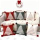 thumbnail image 5 of Funda de cojín con diseño de árbol de Navidad y borlas Decoración con bolas de pelo Funda de cojín estilo rústico, 5 of 7