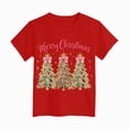 thumbnail image 4 of sdbrld Christmas Shirts for Kids Girl Xmas Cute Graphic Tshirts Cartoon Short Sleeved Tee Tops Red Sizes 9-10 Years, 4 of 6