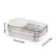 thumbnail image 3 of Ice Cube Tray with Press Button and Lid, Large Capacity Ice Storage Box, Food-Grade Plastic Ice Molds, Dust-Proof Cover, White/Green, 15 x 8.6 x 5 cm, 3 of 6
