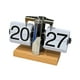 thumbnail image 5 of Reloj de escritorio con tapa, automático de página, diseño Digital Vintage, reloj de mesa con Base de madera para Hotel, oficina, dormitorio,, 5 of 9