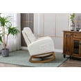 thumbnail image 3 of Rocking Chair for Nursery, Accent Chair with Arms, Solid Wood Living Room Chairs Reading Chairs for Bedroom, LJ2257, 3 of 9