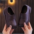 thumbnail image 6 of Kids Dress Shoes Wide Toe Casual Loafer Shoes with Hook‑and‑Loop Strap Flexible Chunky Sole for Formal and Daily Occasions, 6 of 6