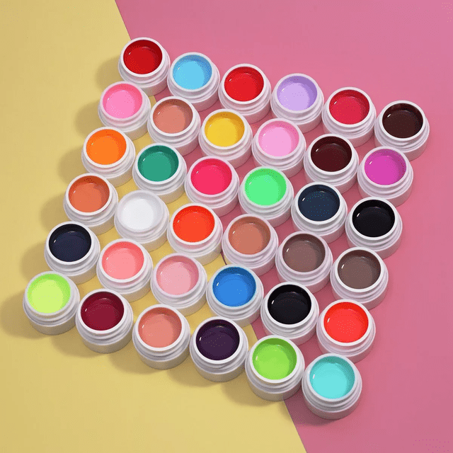 Kits Para Uñas 36 colores Esmaltes Pintura Gel Dibujo Cepillo