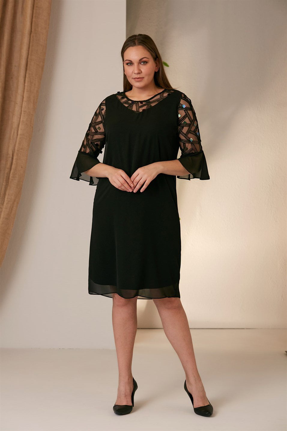 walmart plus size black dress