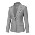 thumbnail image 3 of AZoiNM Women's One Button Blazer Pant Suit Set Slim Fit Business Formal Office Wear, 3 of 13