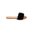 thumbnail image 2 of New Women Heart.thentic Fiona-10 Furry Open Toe Flat Slip On Sandal, 2 of 7