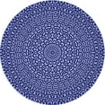 thumbnail image 1 of Ahgly Company Machine Washable Indoor Round Transitional Sky Blue Area Rugs, 3' Round, 1 of 7