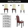 thumbnail image 6 of Unique Bargains High Elasticity Dining Chair Slipcover Beige L, 6 of 8