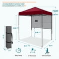 thumbnail image 3 of EAGLE PEAK 6 x 4 Pop-up Canopy, Adjustable Height,Straight Lightweight Compact Portable Tent, Burgundy, 3 of 9