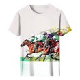 thumbnail image 4 of Blczomt Casual Womens Tops Short Sleeve Spring Summer Tees Loose Graphic Animal Print Plus Size Blouses for Women, 4 of 5