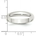 thumbnail image 4 of Sterling Silver Rhodium-plated 4mm Half-Round Band, 4 of 7