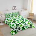 thumbnail image 3 of Erosebridal St. Patrick's Day Bedding Full Comforter Set, Shamrock Print Down Comforter, Spring Holiday Decor, Lightweight, 3 of 7