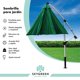 thumbnail image 2 of Sombrilla Para Jardin Exterior Plegable 3mts Con Inclinacion verde 1 Sky Green DS-S2, 2 of 7