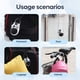 thumbnail image 3 of Candado Newdeport Plateado Ajustable de 3 Dígitos con Cable Retráctil para Snowboard, Bicicleta y Eq, 3 of 6