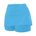 Skorts for Women with Pockets Knee Length Compression Short Inner
