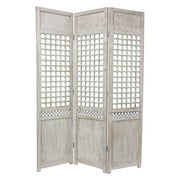 Oriental Furniture 6 ft. Tall Open Lattice Room Divider - 3 Panel