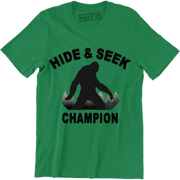 Hide and Seek Champion - Funny Sasquatch Bigfoot Camping Men's T-Shirt