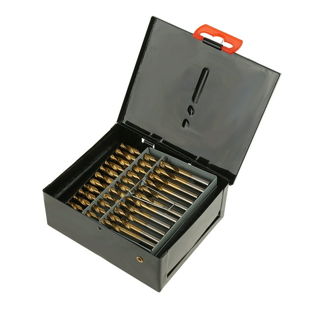 JUEGO DE BROCAS HELICOIDALES HSS DE 60 PIZAS, Brocas Afiladas para aluminio, Madera Con Acero de Alta Velocidad, Revestimiento de Titanio, Adecuadas para Perforación Profunda