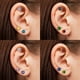 thumbnail image 5 of Juego de 12 pares de pendientes hipoalergénicos de acero de titanio para mujer, 12 colores, 5 of 5