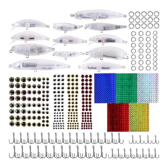 lixuesong Lure Baits Making Supply Fishing Tackle Crankbaits Set Unpainted Fishing Lures Making Blanks Hard Baits Set