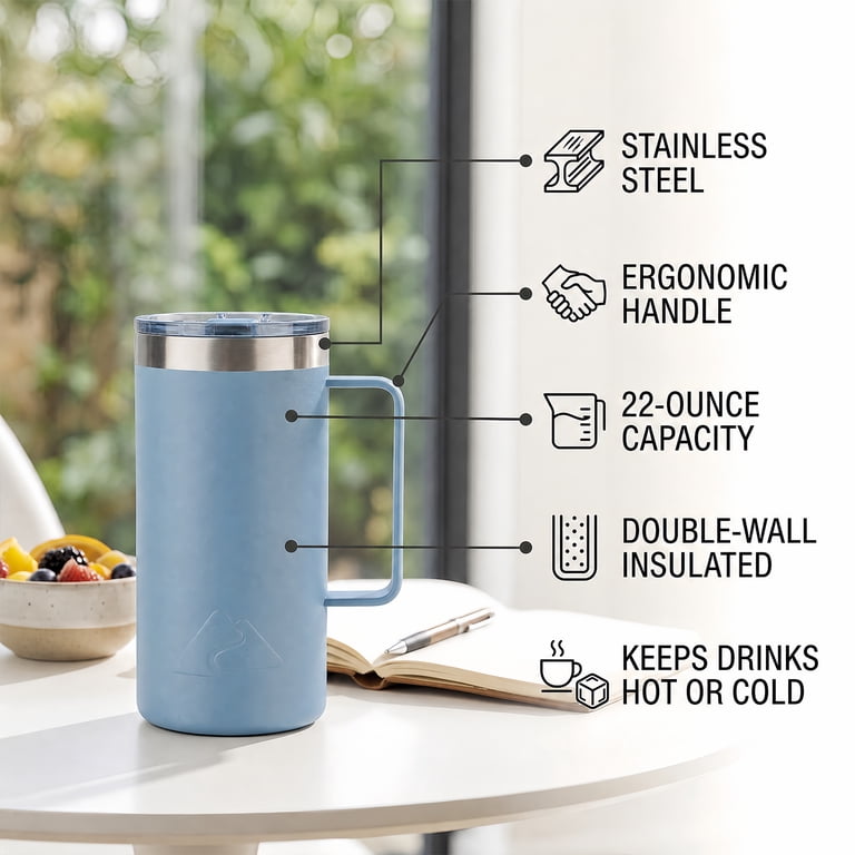 Ozark Trail 22oz Ceramic Lined Stainless Steel Insulated Coffee